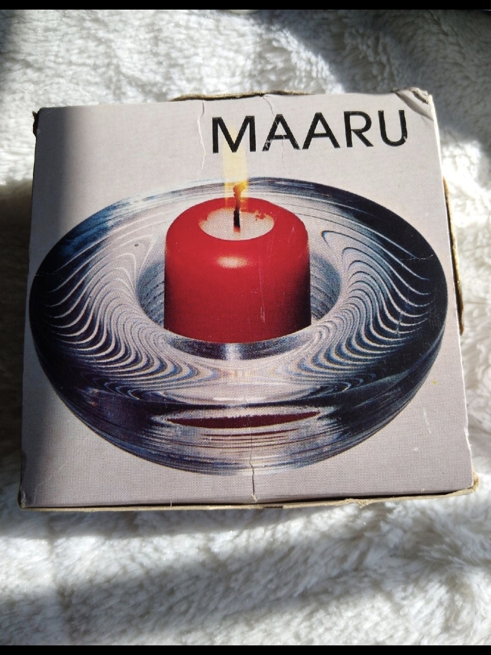 Iittala Finland Maaru Candle Clear Glass Candle Holder